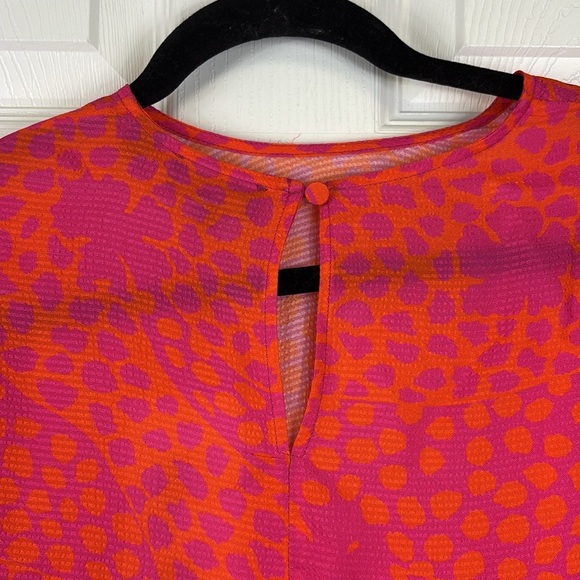NWT Ted Baker Merrick deep pink orange integral tie front shirt xs - Picture 10 of 10